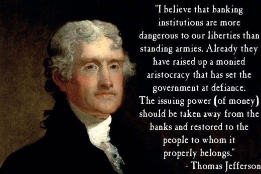 Jefferson opposed central bank